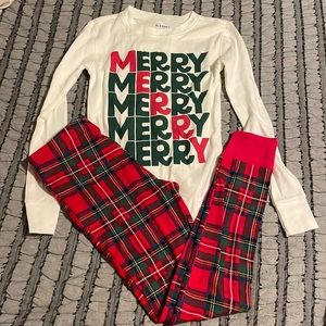 Old Navy Unisex Kids Size 10 Christmas PJ’s